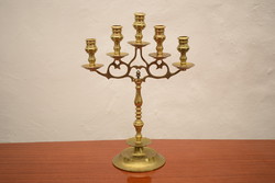 Vintage copper candlestick / mid century / retro / old / metal
