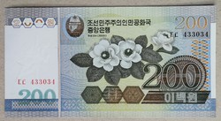 Észak-Korea 200 Won 2005 Unc