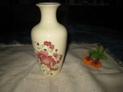 Zsolnay, hand-painted vase, 8 x 17 cm