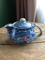 Japán porcelán tea kiöntő fém szűrővel