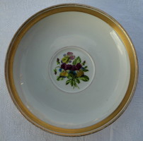 Alt wien antique vienna porcelain saucer 1825 anne name and violet bouquet decor in flawless condition