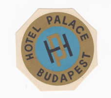 Hotel Palace Budapest - az 1960-as évekből származó bőrönd címke