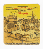 Budapest - az 1960-as évekből származó bőrönd címke