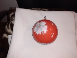 Old retro glass giant sphere with Christmas tree decoration