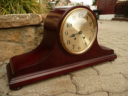 Gyönyörű, nagy méretű, jelzett Germann Frigyes féle antik működő kandalló óra 1920 környékéről