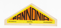 Hotel Pannonia Miskolc - az 1960-as évekből származó bőrönd címke