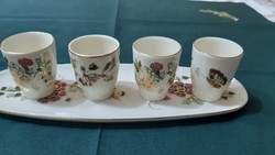 Zsolnay wine tasting set with butterfly pattern