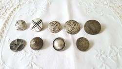 Different metal buttons, 9 in one.