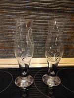 2 pcs glasses 1-1 decorated with Swarovski crystals on the surface, cup