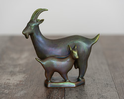 Eosin Zsolnay (designed by András Sinkó with a goat kid 1960)