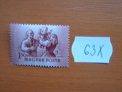 MAGYAR POSTA 1,50 FORINT 1954 Nemzetközi Nőnap 63X