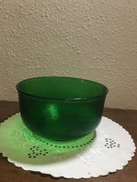 Zöld üveg tál