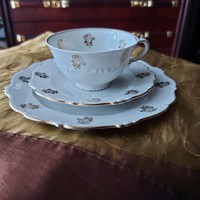 Schirnding Bavaria breakfast, tea, coffee set, set, with gold decor, marked faultless condition