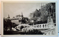 Antique Budapest photo postcard with fisherman's bastion before 1945