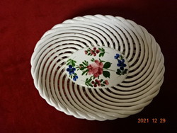 Raven house porcelain wicker table centerpiece, antique, hand-painted. With rhyolite marking. He has! Jókai.