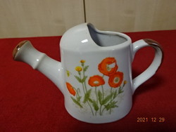 German porcelain watering can with poppy pattern, height 9.5 cm. He has! Jókai.