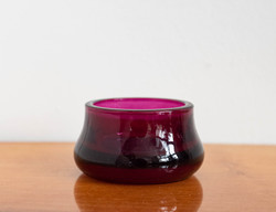 Ikea purple glass candlestick - candlestick cup, scandinavian design, yoke