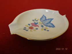 Hollóház porcelain ashtray with blue pattern, diameter 10 cm. He has! Jókai.