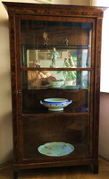 Antique Art Nouveau 4 shelf mirrored display case