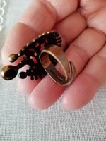 Jelzett  skandináv / finn kézműves  ötvös iparművész bronz gyűrű - Jorma Valo