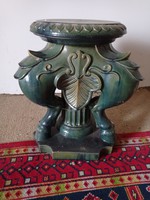 Green ceramic flowerpot. 2Db (French)