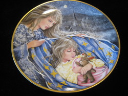 Karácsonyi  dísztányér  , Bradex  / limitált ,számú  /,  szignós  19,5 cm   , Kaiser  porcelánból