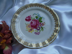 Winterling Bavarian porcelain plate with pink, gold edge 19.5 Cm.