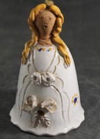 Figural little girl ceramic bell