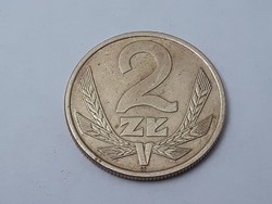 Poland 2 zloty 1975 coin - Polish 2 zloty 1975 foreign coin