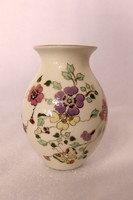 Zsolnay, virágos váza, jelzett, hibátlan 13,5 cm