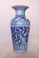 Indian hand-painted majolica vase 26.5 cm