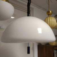 Retro height adjustable white 3 burner ceiling lamp - harvey guzzini - meblo
