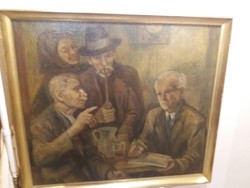 Bartók Béla népdalokat gyűjt, Menyhárt József  festménye
