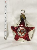 Old retro Soviet Christmas tree ornament, communist relic, sickle-hammer red star extra rare
