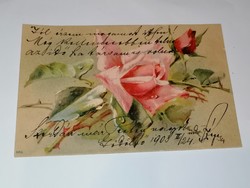 Antique floral greeting card, postcard 88.