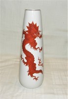 Sárkány mintás kézi festésű Unterweissbach porcelán váza