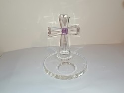 Art deco crystal candlestick with special beauty for commemoration