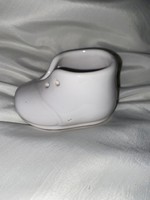 Fehér retro kis porcelán vagy kerámia bakancs cipő kb 8x5 cm