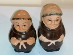 Figurális só és bors szóró, szerzetesek