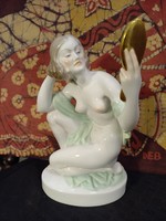 Herendi Porcelán - Tükröt Tartó Nő