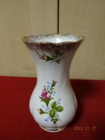 BVH szlovák porcelán antik váza, hullámos, arany szegéllyel. Vanneki! Jókai.