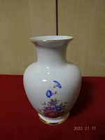 Hollóházi porcelán váza, magassága 15,5 cm. Vanneki! Jókai.