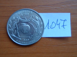 USA 25 CENT 1/4 DOLLÁR 1999 D (Georgia), Réz-nikkellel futtatott réz, G. Washington #1047