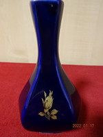 Raven house cobalt blue glass vase, height 12 cm. He has! Jókai.