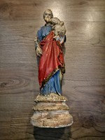 Szent József a kisdeddel régi gipsz szobor