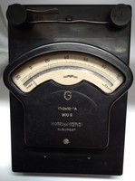 Galvanometer, marx and meter Budapest type, side damaged.