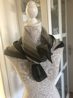 Olga Greco vintage geometrikus mintájú zöld kendő