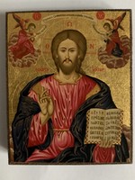 Bizánci ikon másolata 6 X 4,8 cm