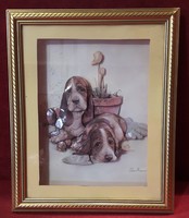 Dog picture, wall decoration (l2065)