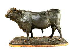 1900 Around Ganz and his partner in Budapest, bronzed cast iron: bull!